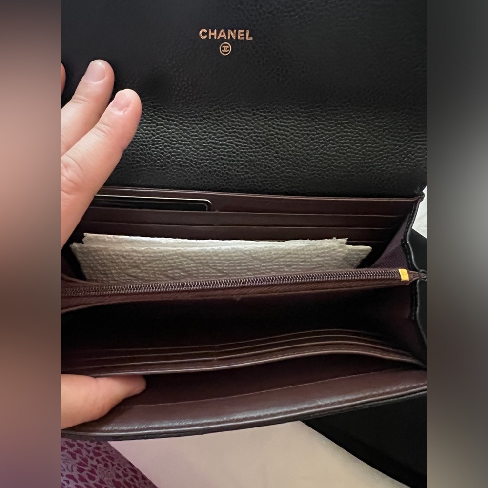 CHANEL Caviar Skin Matelasse Flap Long Wallet 30 Series Classic Flap - Picture 4 of 5